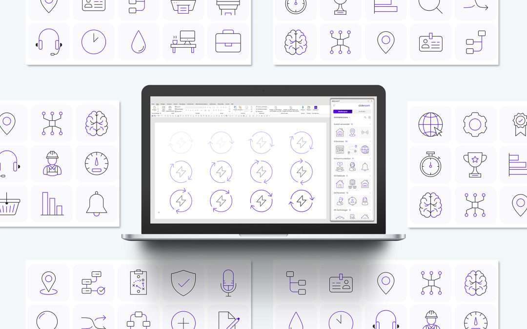 Professionell animierte PowerPoint Icons steigern die Aufmerksamkeit während deiner Präsentation